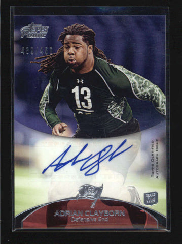 ADRIAN CLAYBORN 2011 TOPPS PRIME ROOKIE AUTOGRAPH AUTO RC #439/450 AB6103