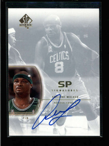 ANTOINE WALKER 2003/04 SP AUTHENTIC ON CARD SIGNATURES AUTOGRAPH AUTO AC1741