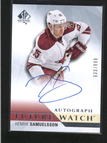 HENRIK SAMUELSSON 2014/15 SP AUTHENTIC #231 FW ROOKIE AUTOGRAPH AUTO /999 AC491