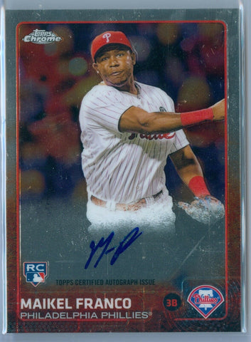 MAIKEL FRANCO 2015 TOPPS CHROME RC ROOKIE AUTO AUTOGRAPH SP