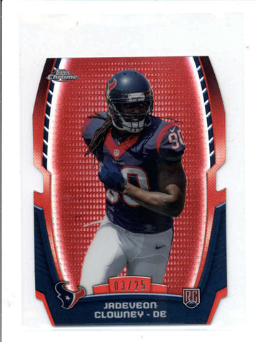 JADEVEON CLOWNEY 2014 TOPPS CHROME RED REFRACTOR DIE-CUT ROOKIE #03/25 AC950