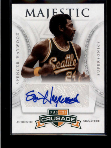 SPENCER HAYWOOD 2012/13 12/13 PANINI CRUSADE MAJESTIC AUTOGRAPH AUTO AB8442