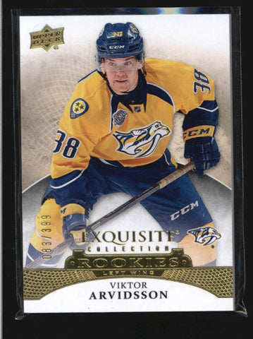 VIKTOR ARVIDSSON 2015/16 UD EXQUISITE #R-11 RARE ROOKIE RC #083/399 AB9677