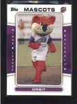 ORBIT 2013 TOPPS PRO DEBUT MINOR LEAGUE MASCOTS PATCH CARD #026/120 AC507