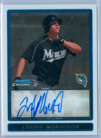 LOGAN MORRISON 2009 09 BOWMAN CHROME PROSPECTS RC ROOKIE AUTO AUTOGRAPH SP