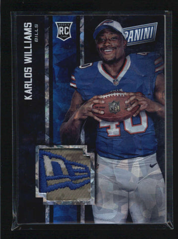 KARLOS WILLIAMS 2015 PANINI BLACK FRIDAY CRACKED ICE TAG LOGO PATCH RC AB6173