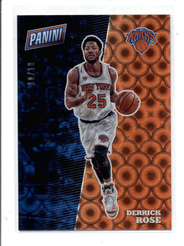 DERRICK ROSE 2017 PANINI THE NATIONAL ##BK24 PYRAMIDES PARALLEL #10/10 AC988