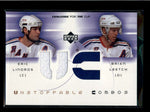 ERIC LINDROS / BRIAN LEETCH 2001/02 UD UNSTOPPABLE COMBOS DUAL JERSEY AB7726