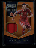 SANTI CAZORLA 2015 PANINI SELECT FIRST TEAM ORANGE PRIZM JERSEY #/149 AB7354