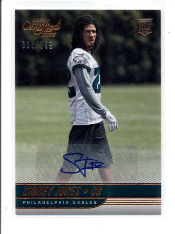 SIDNEY JONES 2017 CERTIFIED CUTS #167 ROOKIE AUTOGRAPH AUTO #006/199 AC920