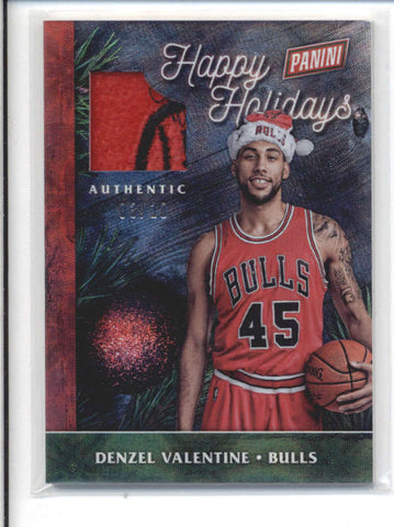 DENZEL VALENTINE 2017 PANINI BLACK FRIDAY GALACTIC WINDOW SANTA PATCH /10 AC390