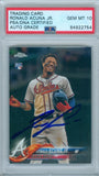 Ronald Acuna 2018 Topps Chrome #HMT25 Rookie RC PSA DNA Gem Mint 10 Auto