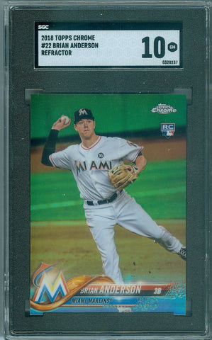 BRIAN ANDERSON 2018 TOPPS CHROME RC ROOKIE SGC 10