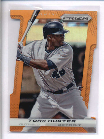 TORII HUNTER 2013 PANINI PRIZM #140 ORANGE PRIZMS DIE-CUT PARALLEL #19/60 AC1336