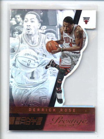 DERRICK ROSE 2014/15 PRESTIGE PREMIUM #108 ORANGE BONUS SHOTS #14/25 AB6641