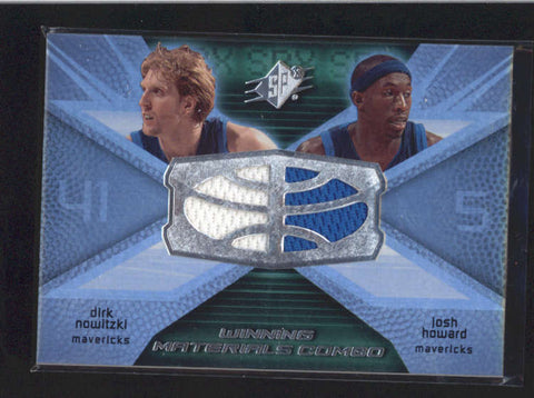 DIRK NOWITZKI/ JOSH HOWARD 2008/09 SPX WINNING MATERIALS DUAL GAME JERSEY AC470