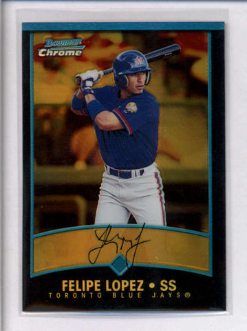 FELIPE LOPEZ 2001 BOWMAN CHROME #266 GOLD REFRACTOR PARALLEL #85/99 AC2181