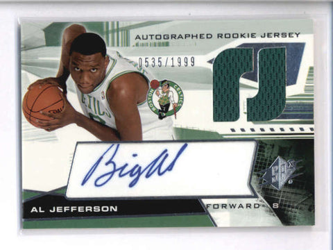 AL JEFFERSON 2004/05 SPX ROOKIE JERSEY AUTOGRAPH AUTO #0535/1999 AC2004