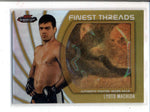 LYOTO MACHIDA  2012 FINEST THREADS GOLD REFRACTOR WORN RELIC #34/66 AC1304