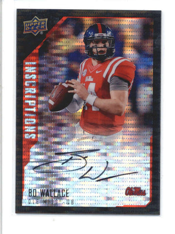 BO WALLACE 2015 INSCRIPTIONS ON CARD BLACK ROOKIE AUTOGRAPH AUTO #05/25 AC313