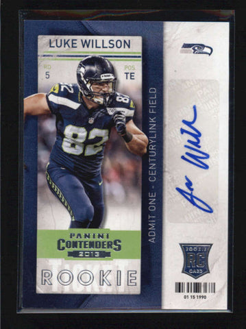 LUKE WILLSON 2013 PANINI CONTENDERS VARIATION ROOKIE AUTOGRAPH AUTO SP AB6531