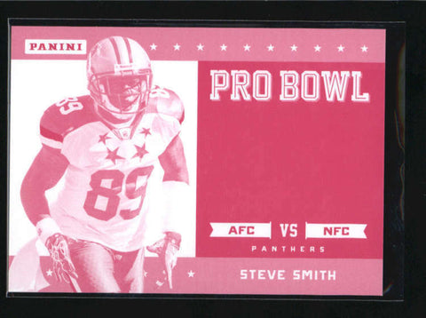 STEVE SMITH PANINI PRO BOWL RARE MAGENTA BLANK BACK PROOF SP AB5585