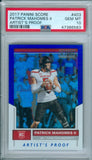 Patrick Mahomes 2017 Panini Score Artists Proof SP #30/35 RC Rookie #403 PSA 10