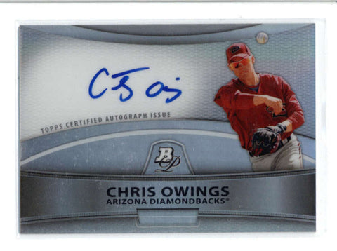 CHRIS OWINGS 2014 BOWMAN PLATINUM ON CARD ROOKIE AUTOGRAPH AUTO RC AC579