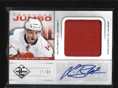 SVEN BAERTSCHI 2012/13 PANINI LIMITED JUMOB ROOKIE JERSEY AUTO RC #27/99 AB5744