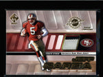 JEFF GARCIA 2001 PACIFIC PRIVATE STOCK 3-CLR GAME USED WORN PATCH #/250 AB8624