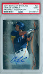 CARLOS CORREA 2014 BOWMAN STERLING PROSPECT RC ROOKIE AUTO AUTOGRAPH PSA 9