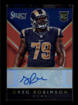 GREG ROBINSON 2014 PANINI SELECT RED PRIZM ROOKIE AUTOGRAPH AUTO #19/35 AB7130