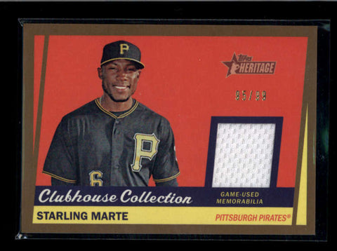 STARLING MARTE 2016 TOPPS HERITAGE CLUBHOUSE COLLECTION GOLD JERSEY #/99 AB7568