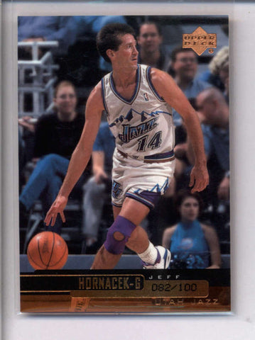 JEFF HORNACEK 2000/01 UPPER DECK #302 BRONZE PARALLEL #082/100 AC1554