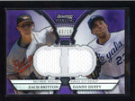 BRITTON / DUFFY 2011 BOWMAN STERLING PURPLE REFRACTOR DUAL JERSEY #03/10 AB8895