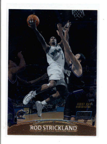 ROD STRICKLAND 1999/00 STADIUM CLUB CHROME #38 FIRST DAY ISSUE #049/100 AC057