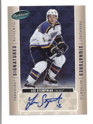 LEE STEMPNIAK 2005/06 PARKHURST SIGNATURES AUTHENTIC AUTOGRAPH AUTO AB9641