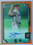 TY BLACH 2015 BOWMAN CHROME ORANGE REFRACTOR RC ROOKIE AUTO AUTOGRAPH SP/25