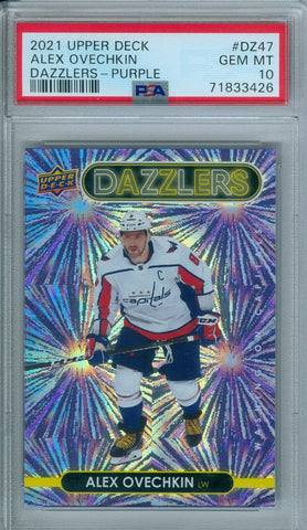 Alex Ovechkin 2021 Upper Deck Purple Dazzlers #DZ47 PSA GEM MINT 10