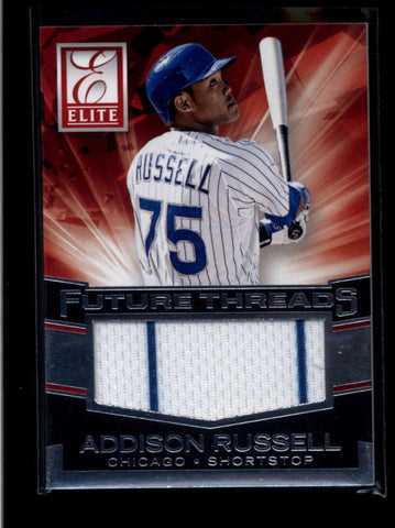 ADDISON RUSSELL 2015 PANINI ELITE FUTURE THREADS JUMBO USED JERSEY ROOKIE AB8052