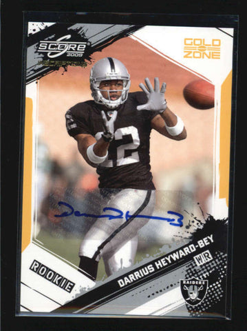 DARRIUS HEYWARD-BEY 2009 SCORE INSCRIPTIONS GOLD ZONE ROOKIE AUTO #13/50 AB6525