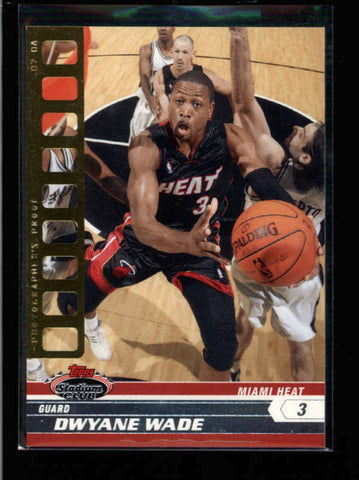 DWYANE WADE 2007/08 STADIUM CLUB #6 PHOTOGRAPHER'S PROOF GOLD #07/50 AC1558