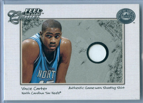 VINCE CARTER 2001/02 FLEER FEEL THE GAME CLASSICS GAME USED JERSEY AC1871