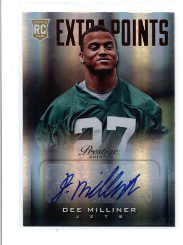 DEE MILLINER 2013 PRESTIGE EXTRA POINTS JETS ROOKIE AUTOGRAPH AUTO RC AC637