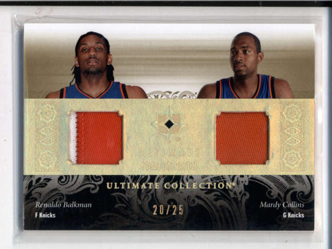 RENALDO BALKMAN / MARDY COLLINS 2007/08 ULTIMATE DUAL ROOKIE PATCH #/25 AC1024