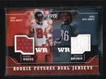 RODDY WHITE / REGGIE BROWN 2005 UPPER DECK DUAL ROOKIE FUTURES JERSEY RC AB6294