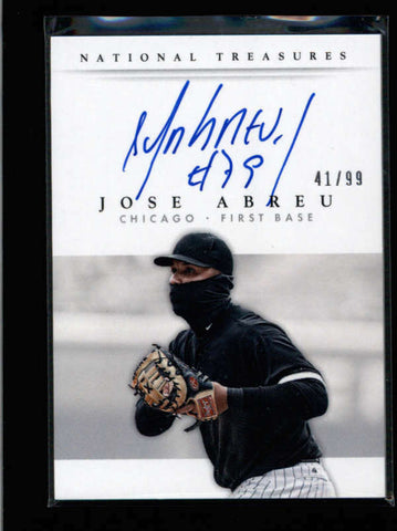 JOSE ABREU 2015 PANINI NATIONAL TREASURES #2 AUTOGRAPH AUTO #41/99 AB8518