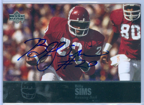 BILLY SIMS 2011 UPPER DECK LEGENDS AUTO AUTOGRAPH SP