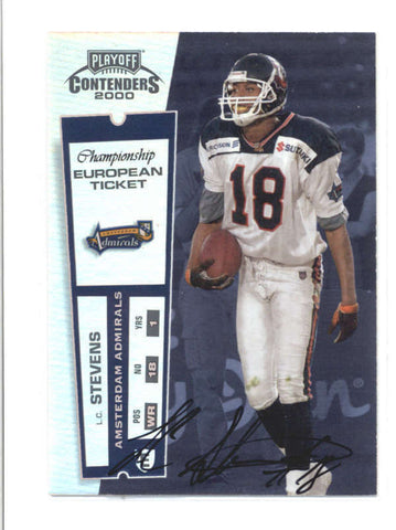 L.C. STEVENS 2000 CONTENDERS EUROPEAN CHAMPIONSHIP TICKET AUTO #054/100 AB9869