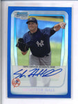 SHAEFFER HALL 2011 BOWMAN CHROME BLUE REFRACTOR ROOKIE AUTO #079/150 AC1435